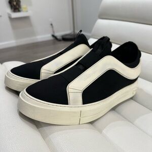 Salvatore Ferragamo Men's Black and White Sneakers